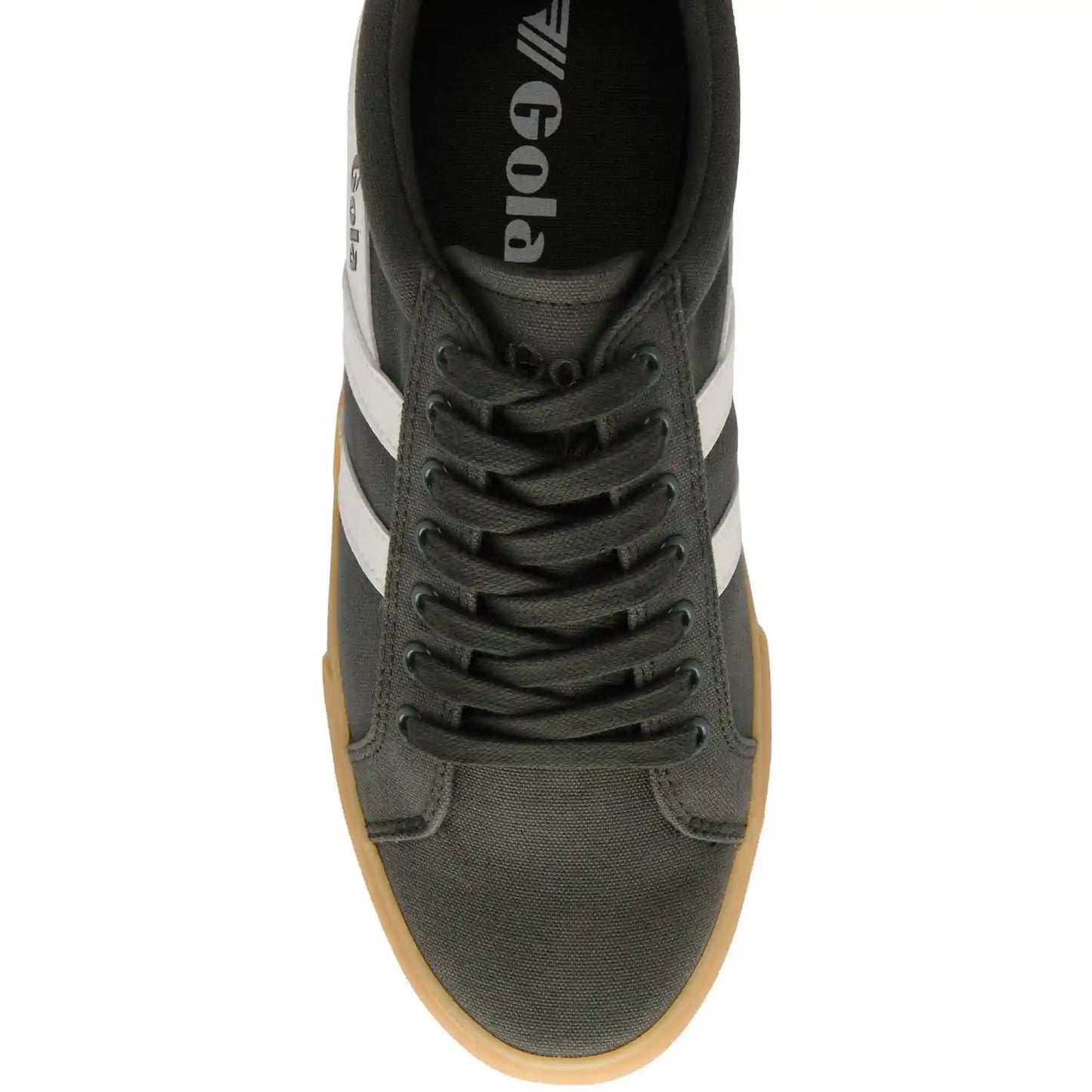 Vegan Gola Classics Men's Varsity Sneakers - Dark Khaki/Off White/Black/Gum