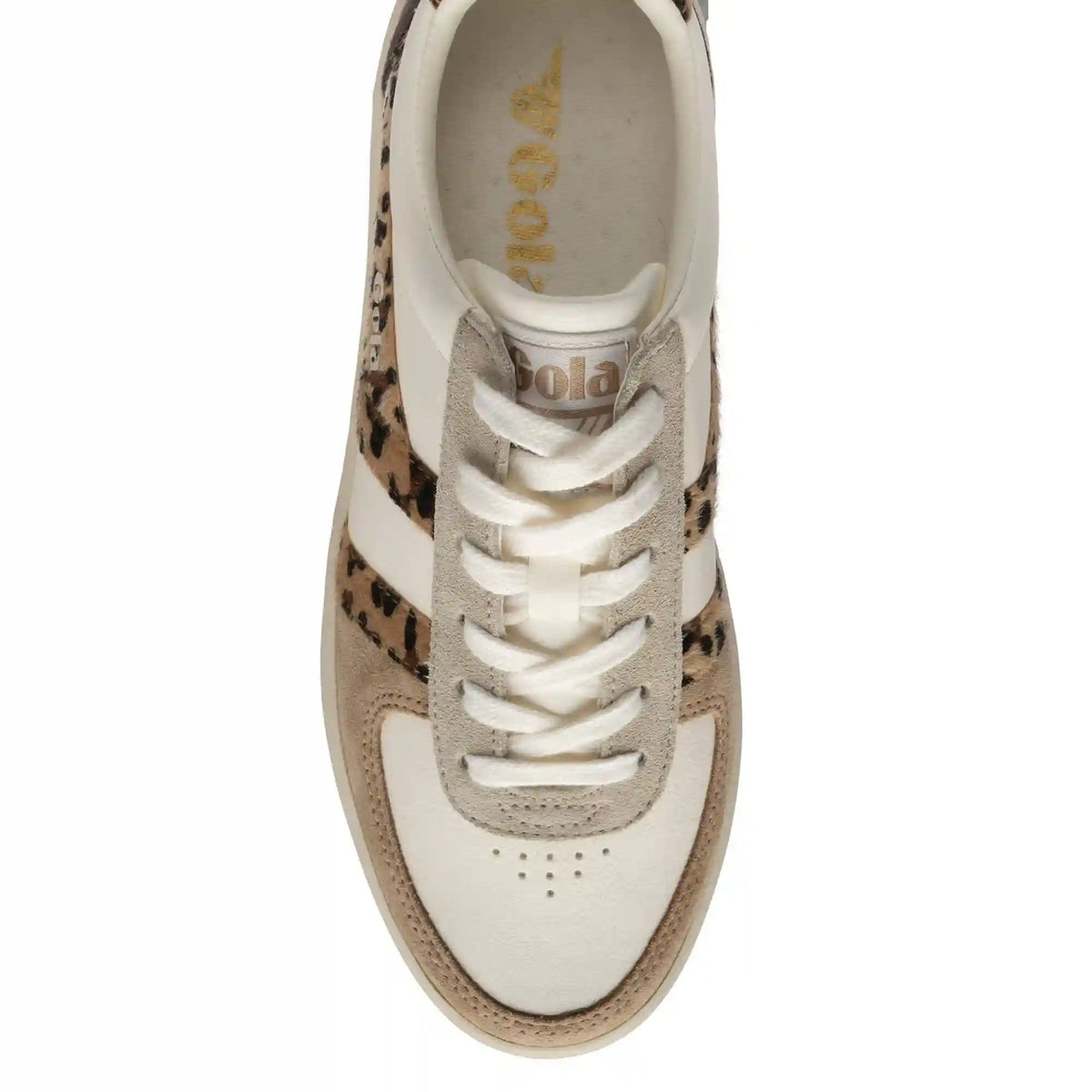 Gola Classics Women's Grandslam Safari Quadrant - Off White/Light Caramel/Leopard/Mocha