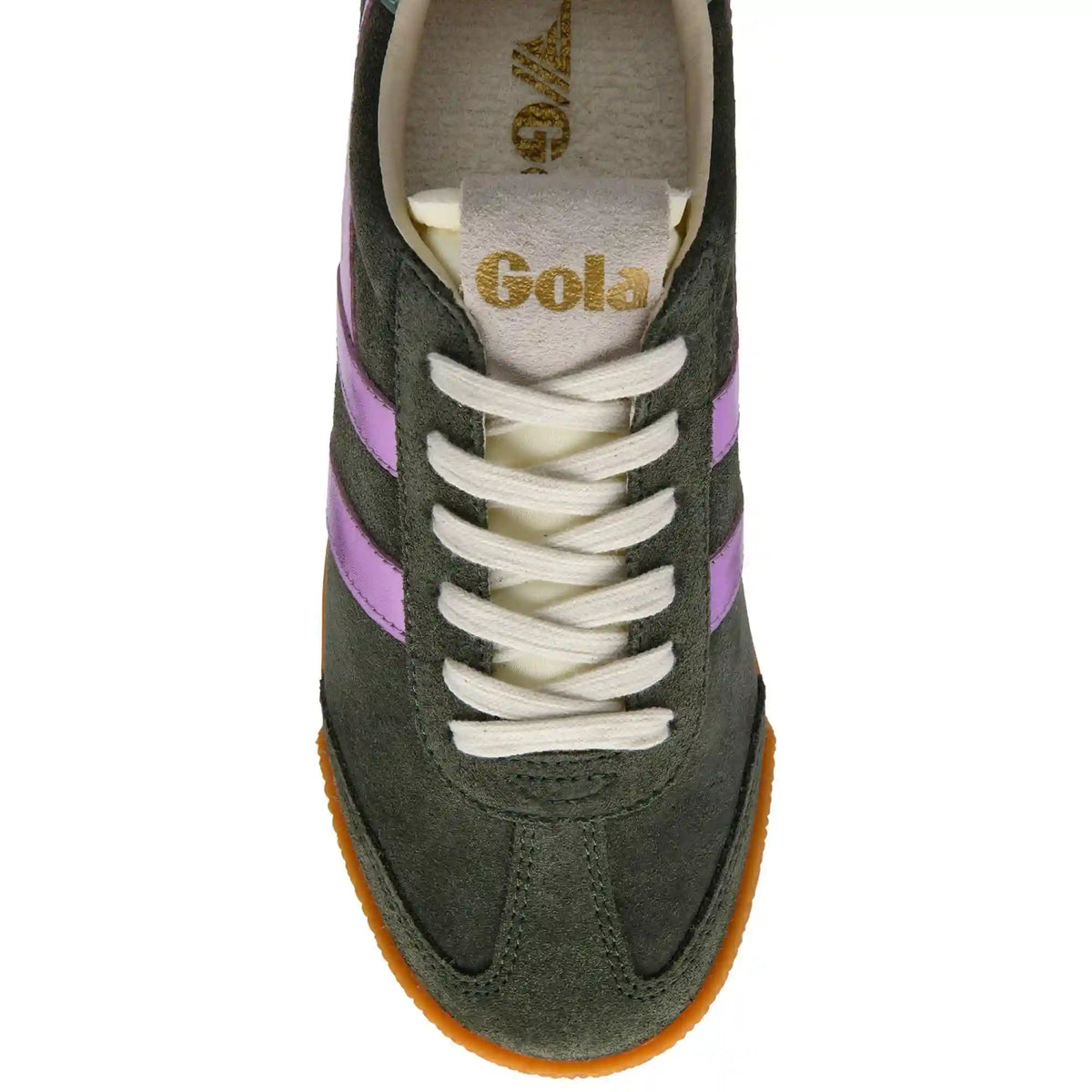 Gola Classics Women's Elan Glitz Sneakers - Dark Khaki/Lilac/Green Mist