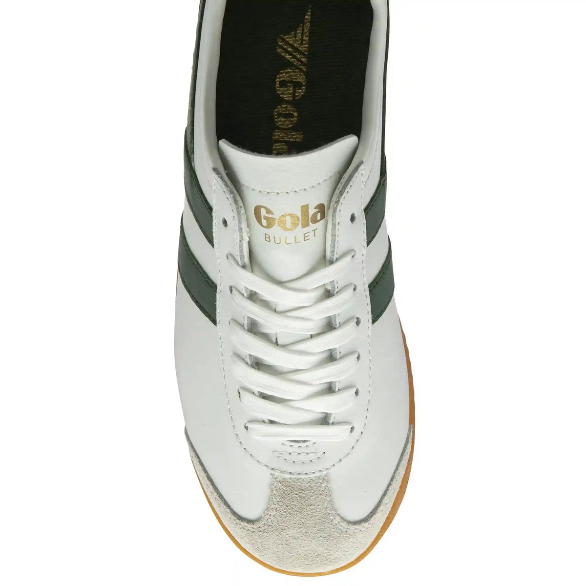 Gola Classics Women's Bullet Leather Sneakers - White/Evergreen/Gum