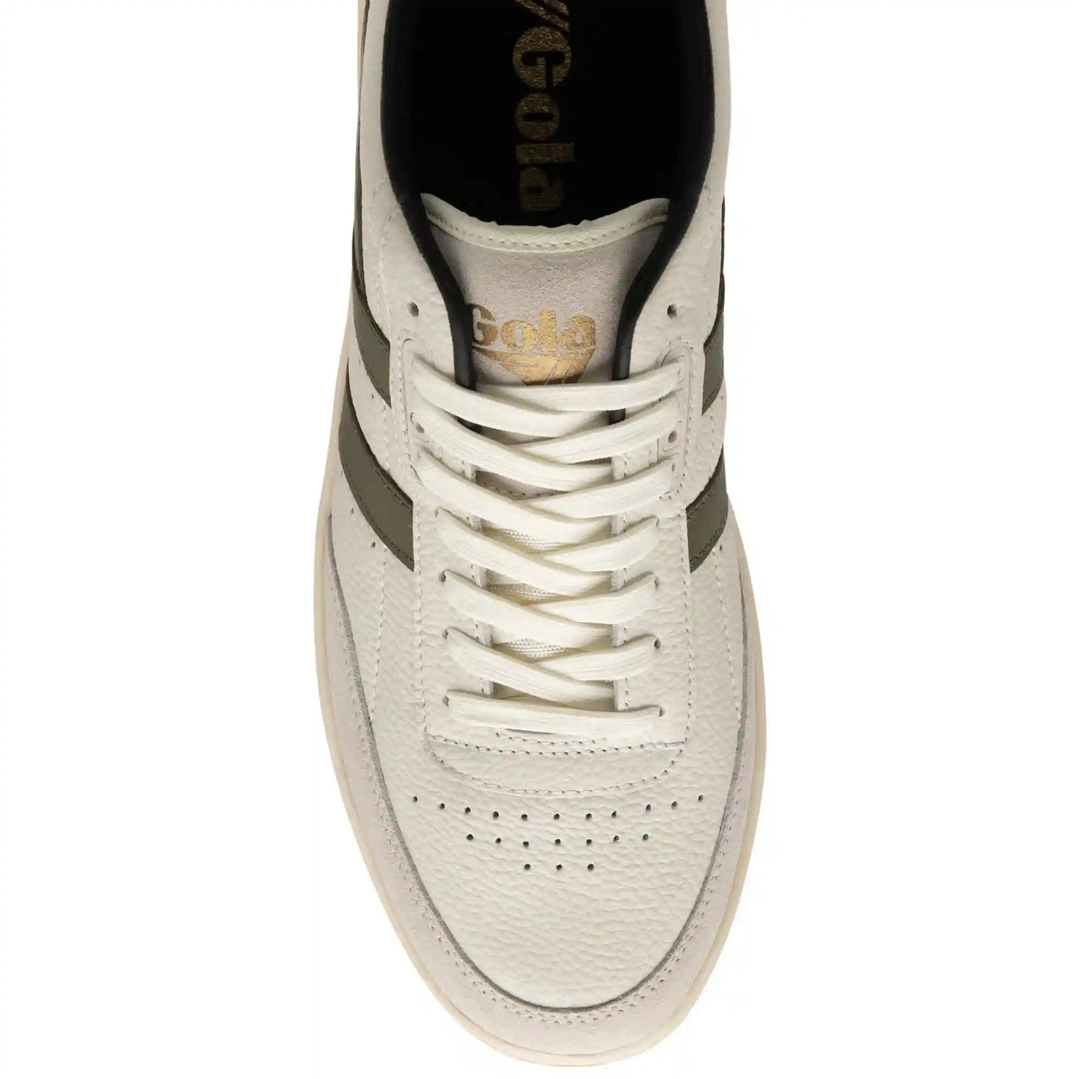 Gola Classics Men's Contact Leather Sneakers - Off White/Khaki/Black