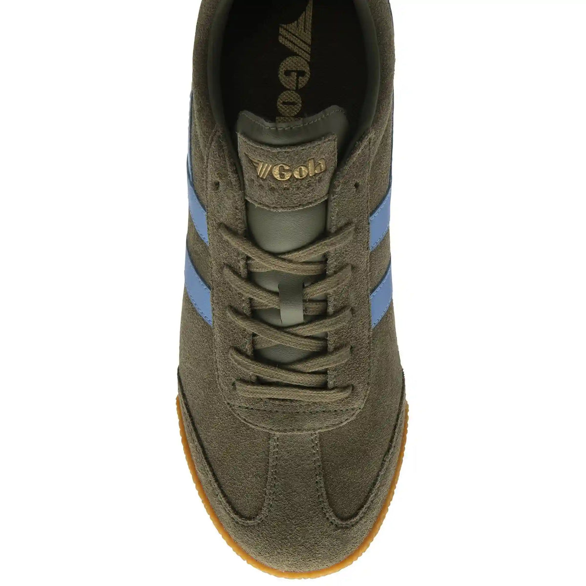 Gola Classics Men's Harrier Suede Sneakers - Khaki/Vista Blue