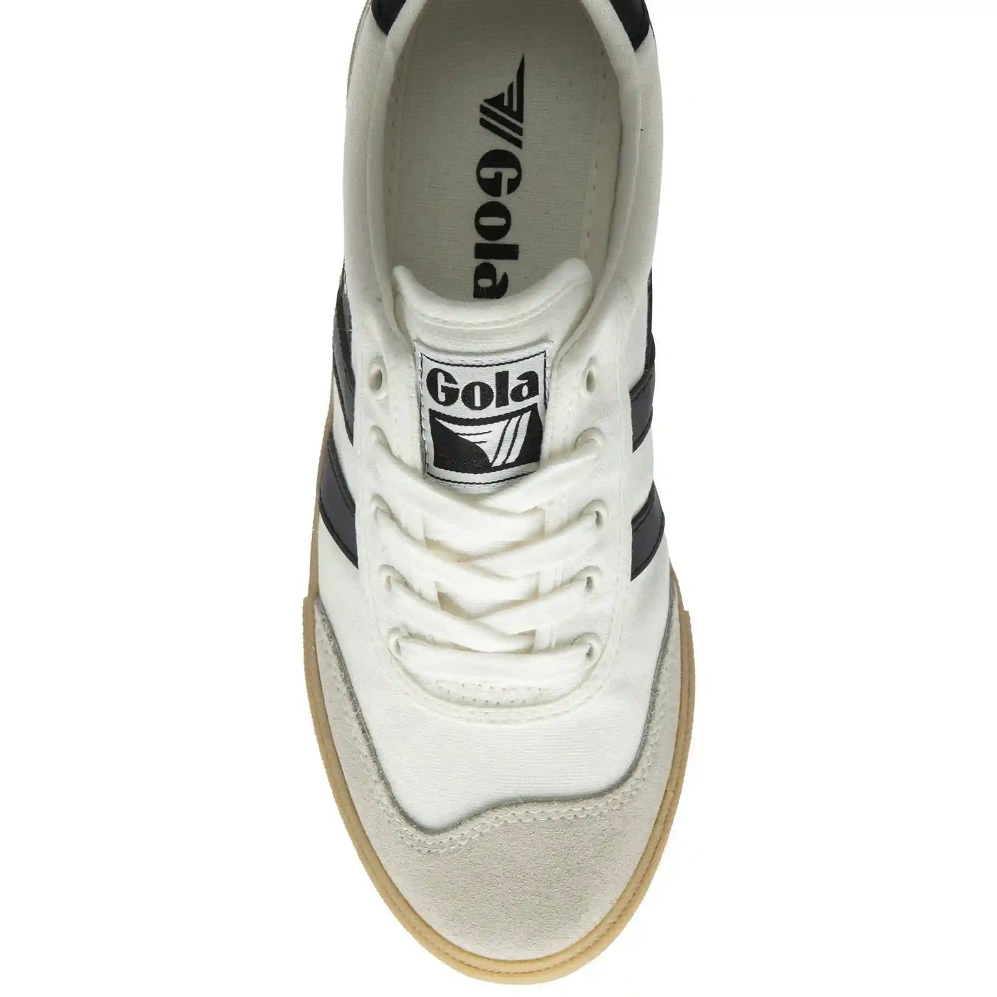 Gola Classics Women's Badminton Plimsoll Sneakers - Off White/Black/Gum