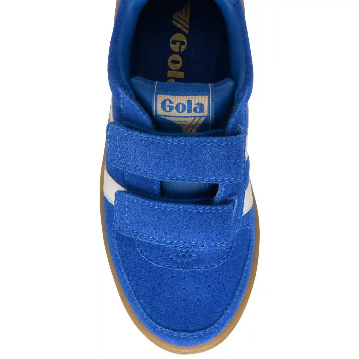 Gola Classics Kids' Hawk Suede Strap Sneakers - Marine Blue/Off White/Gum
