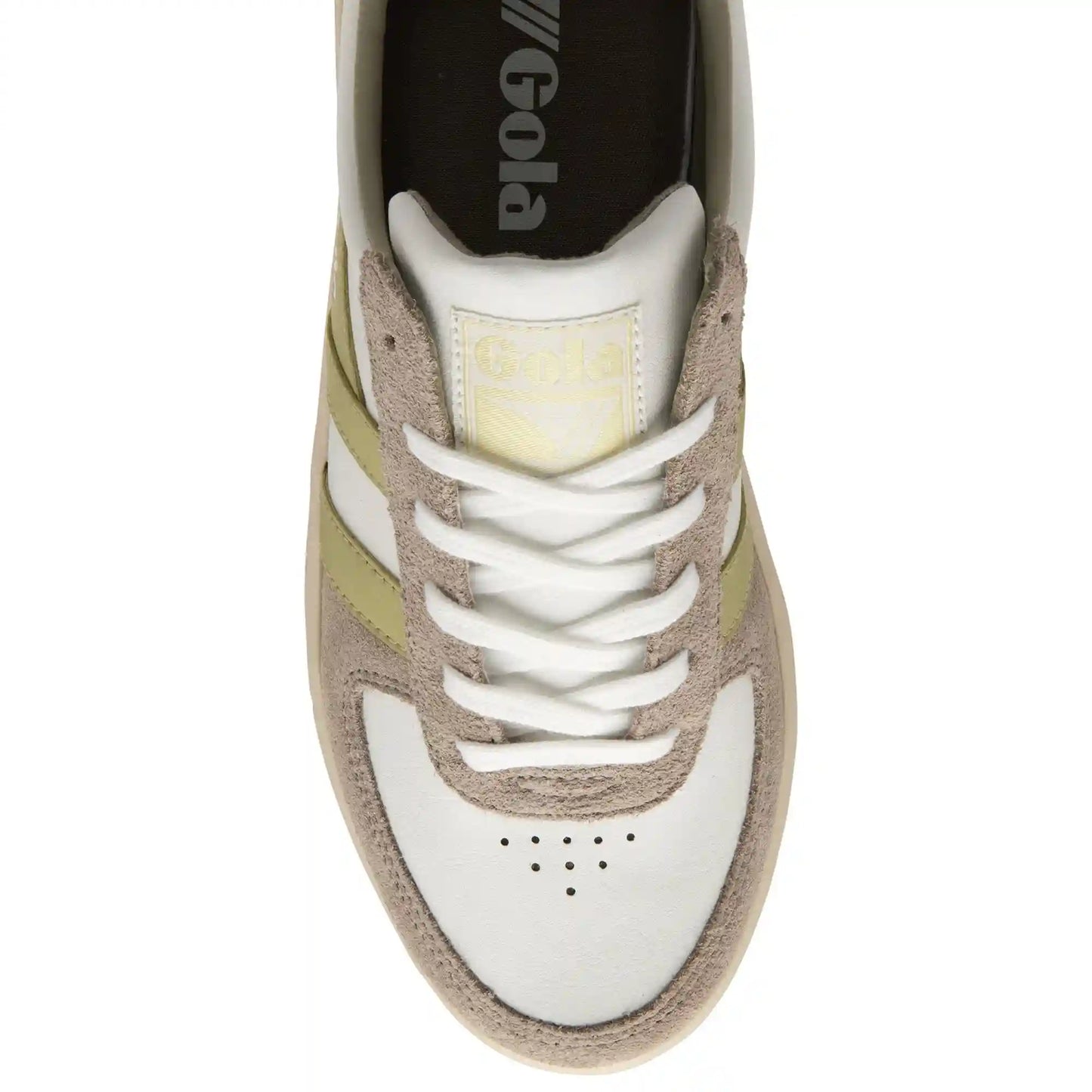 Gola Classics Women's Grandslam Pure Sneakers - White/Feather Grey/Lemon