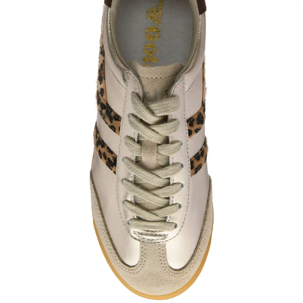 Gola Classics Women's Torpedo Glimmer Safari Sneakers - Gold/Leopard/Dark Brown