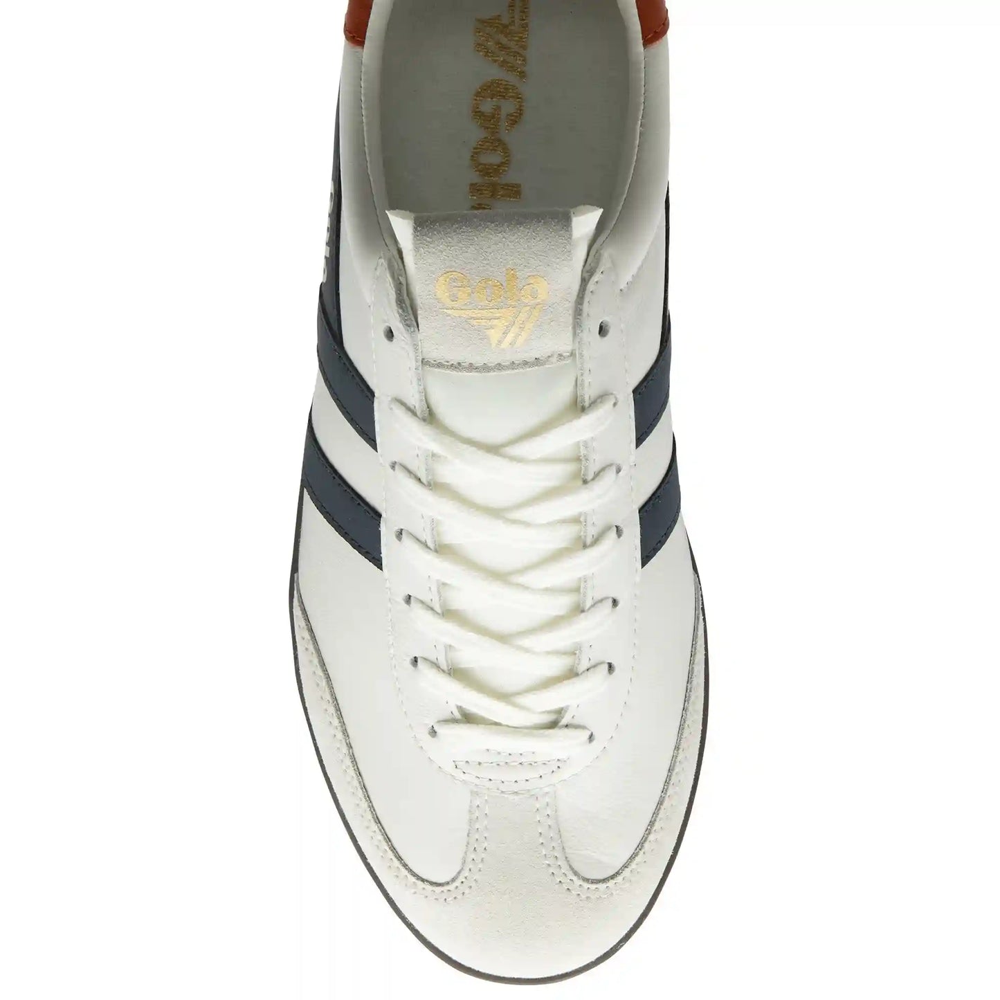 Gola Classics Men's Cyclone Leather Sneakers - White/Navy/Moody Orange/Dark Gum