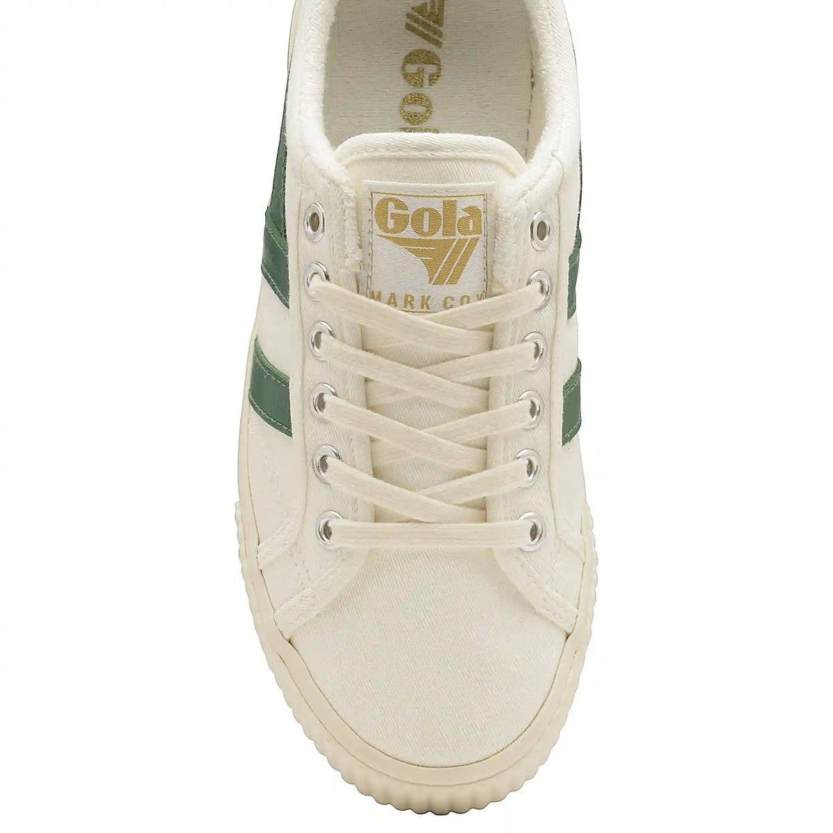 Vegan Gola Classics Women's Tennis Mark Cox Sneakers - Off White/Dark Green
