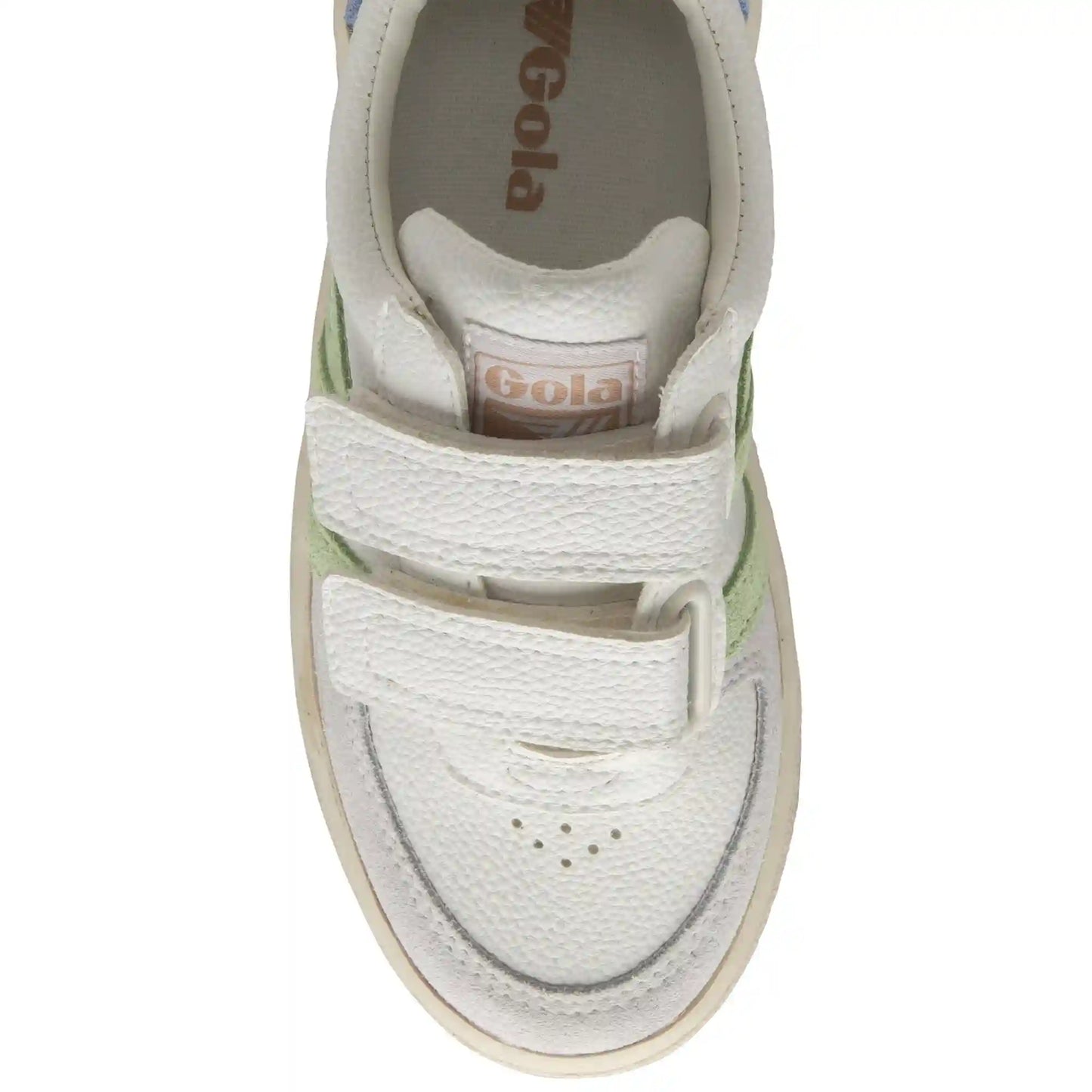 Gola Classics Kids' Grandslam Trident Strap Sneakers - White/Patina Green/Pearl Pink