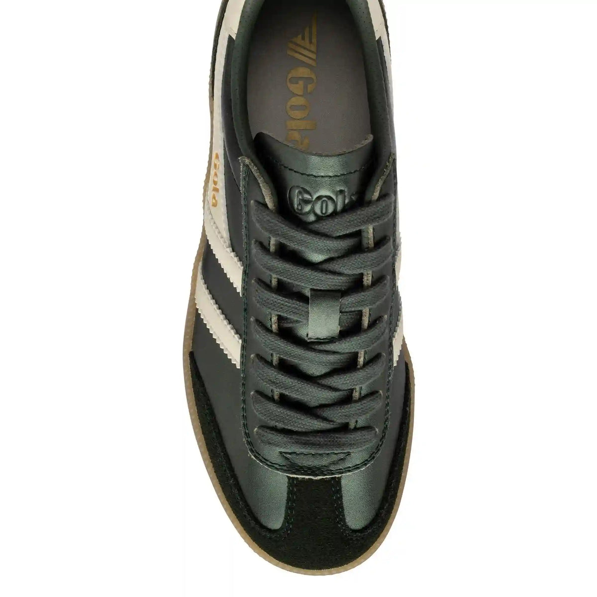 Gola Classics Women's Viper Metallic Sneakers - Bottle Green/Off White/Gum