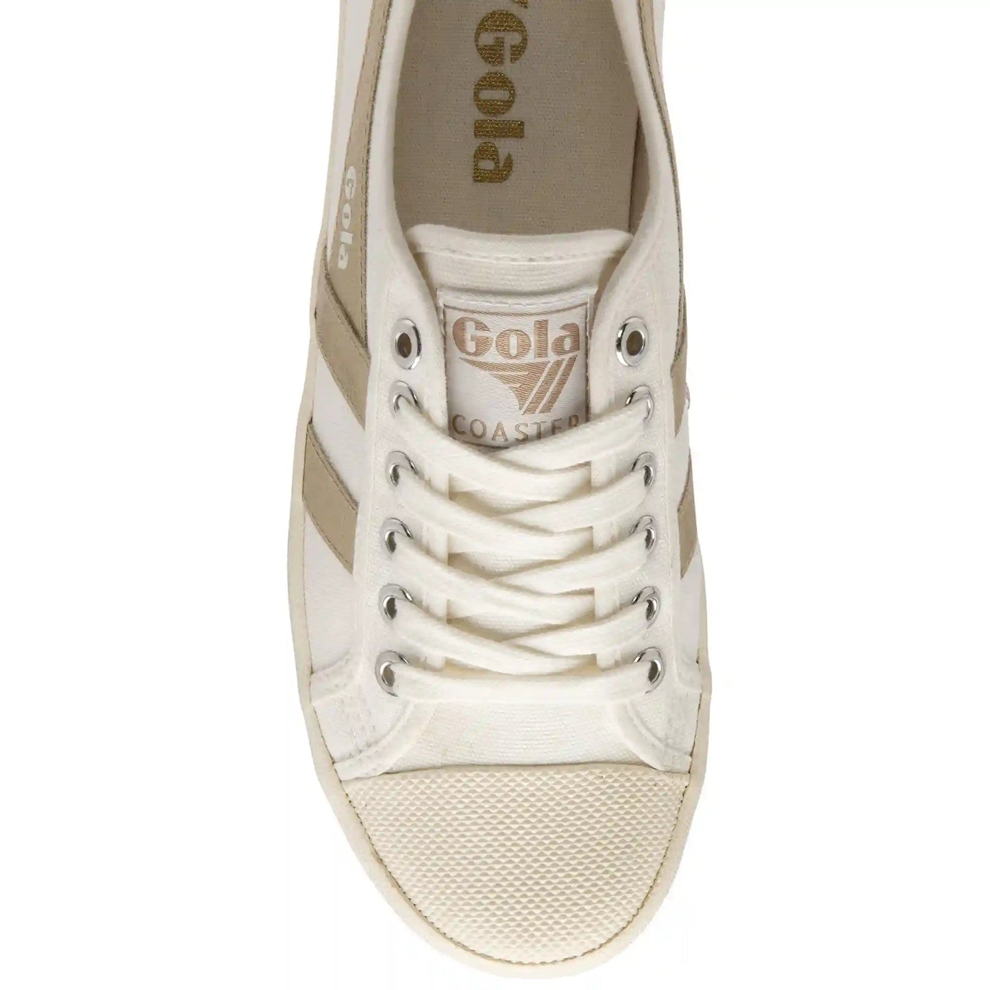 Vegan Gola Classics Women's Coaster Flame - Off White/Gold