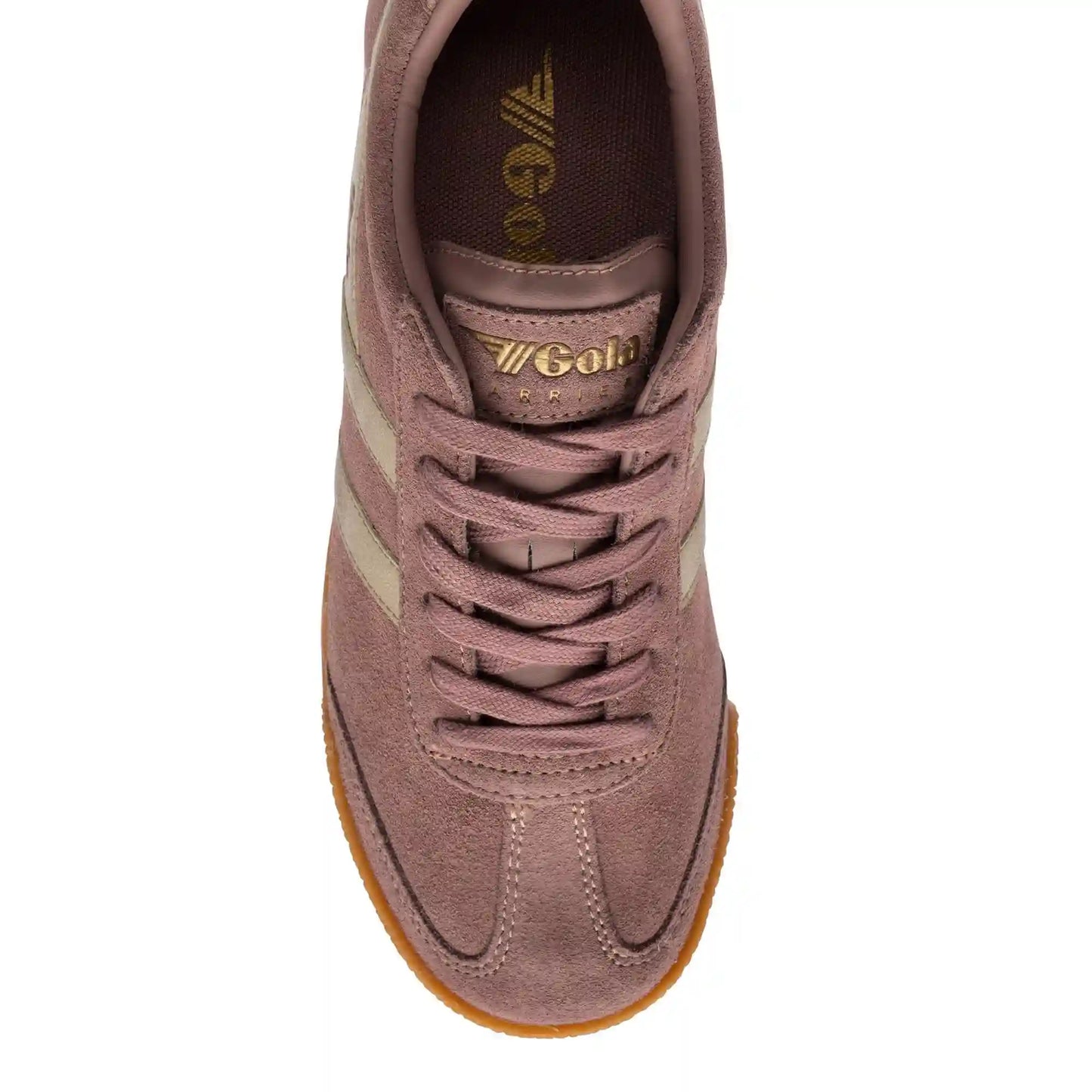 Gola Classics Women's Harrier Mirror Sneakers - Brownrose/Gold/Gum