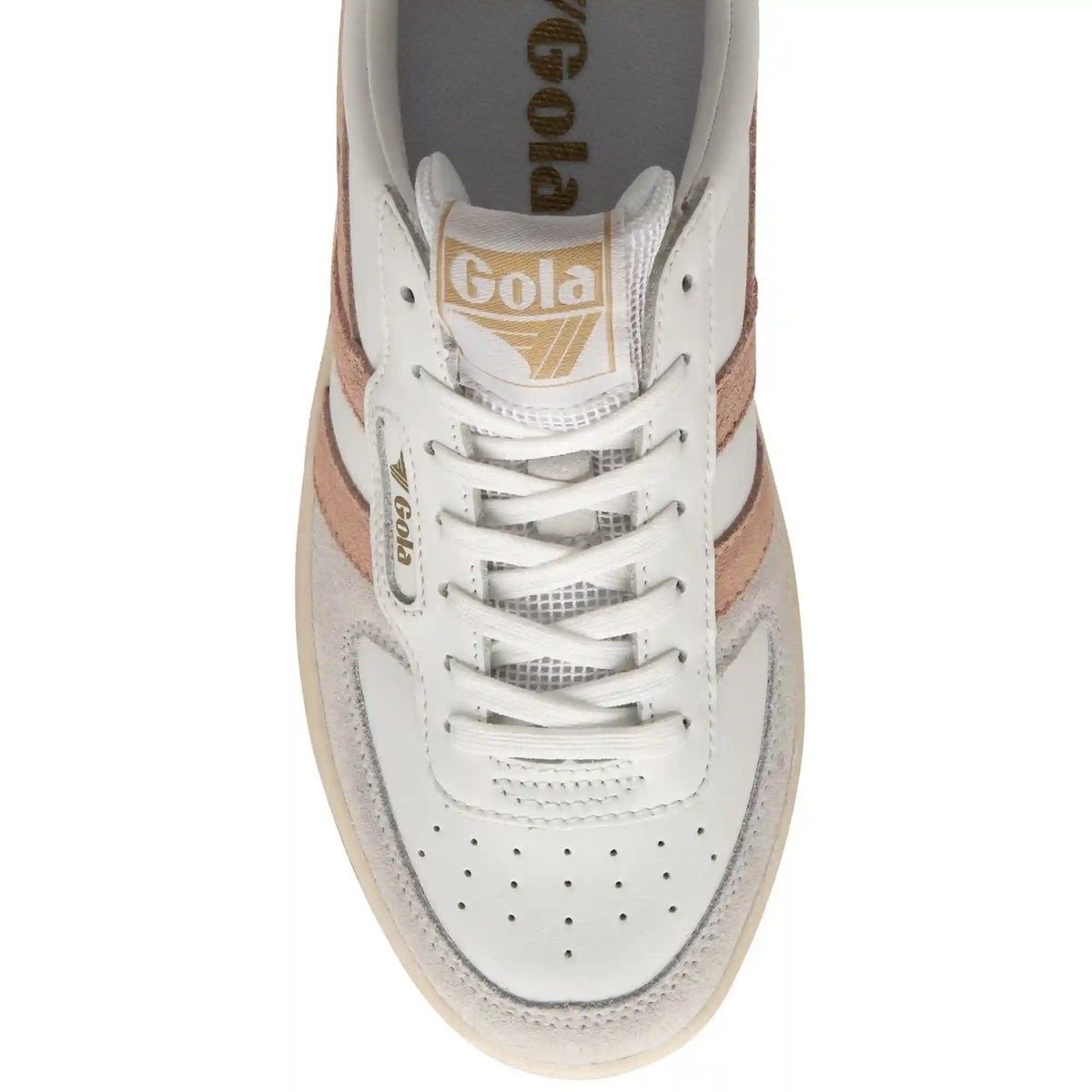 Gola Classics Women's Hawk Sneakers - White/Pearl Pink/Gold