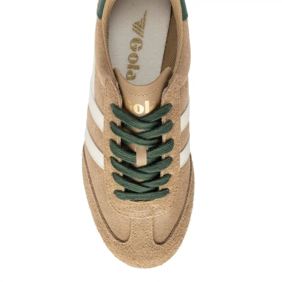 Gola Classics Women's Sprinter Suede Sneakers - Light Caramel/Off White/Evergreen
