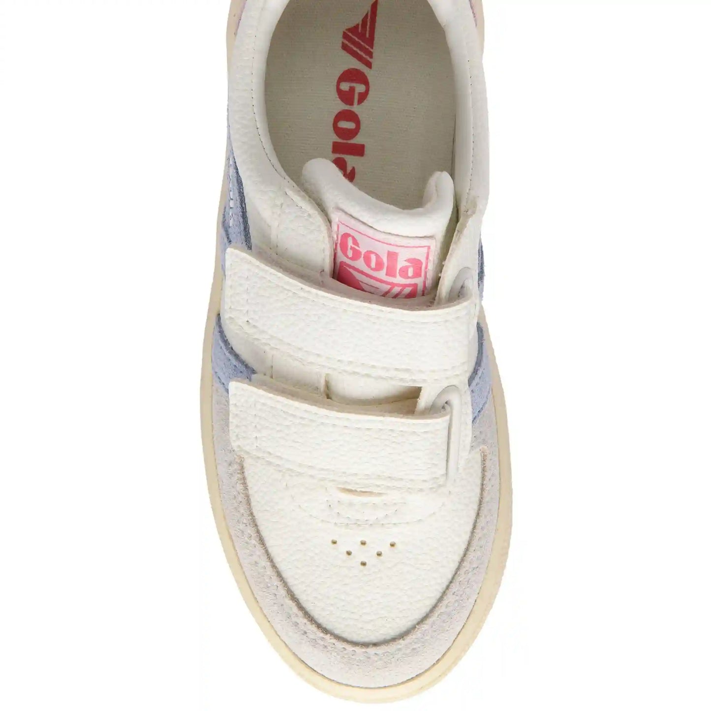 Gola Classics Kids' Grandslam Trident Strap Sneakers - White/Air/Fluro Pink