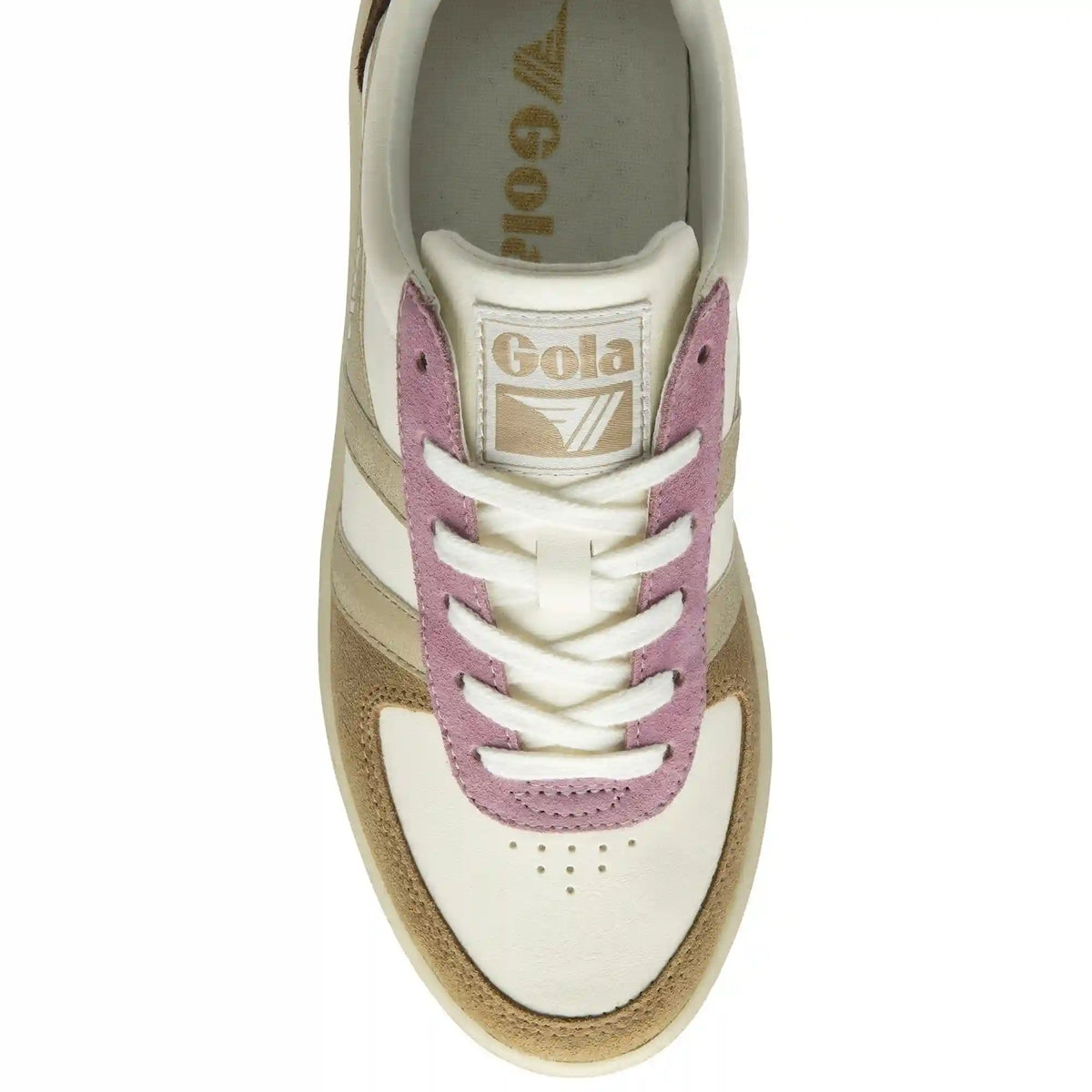 Gola Classics Women's Grandslam Quadrant Sneakers - Off White/Light Caramel/Gold/Dark Brown