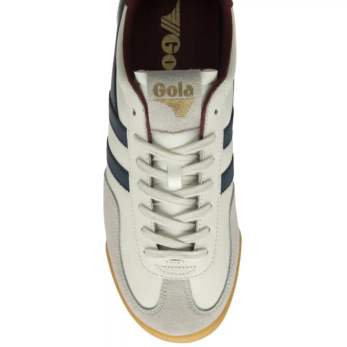 Gola Classics Men's Europa Leather Sneakers - Off White/Navy/Deep Red