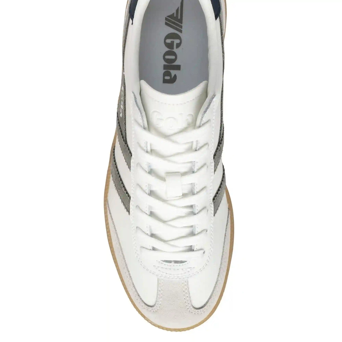 Gola Classics Men's Viper Leather Sneakers - White/Conifer/Navy/Gum