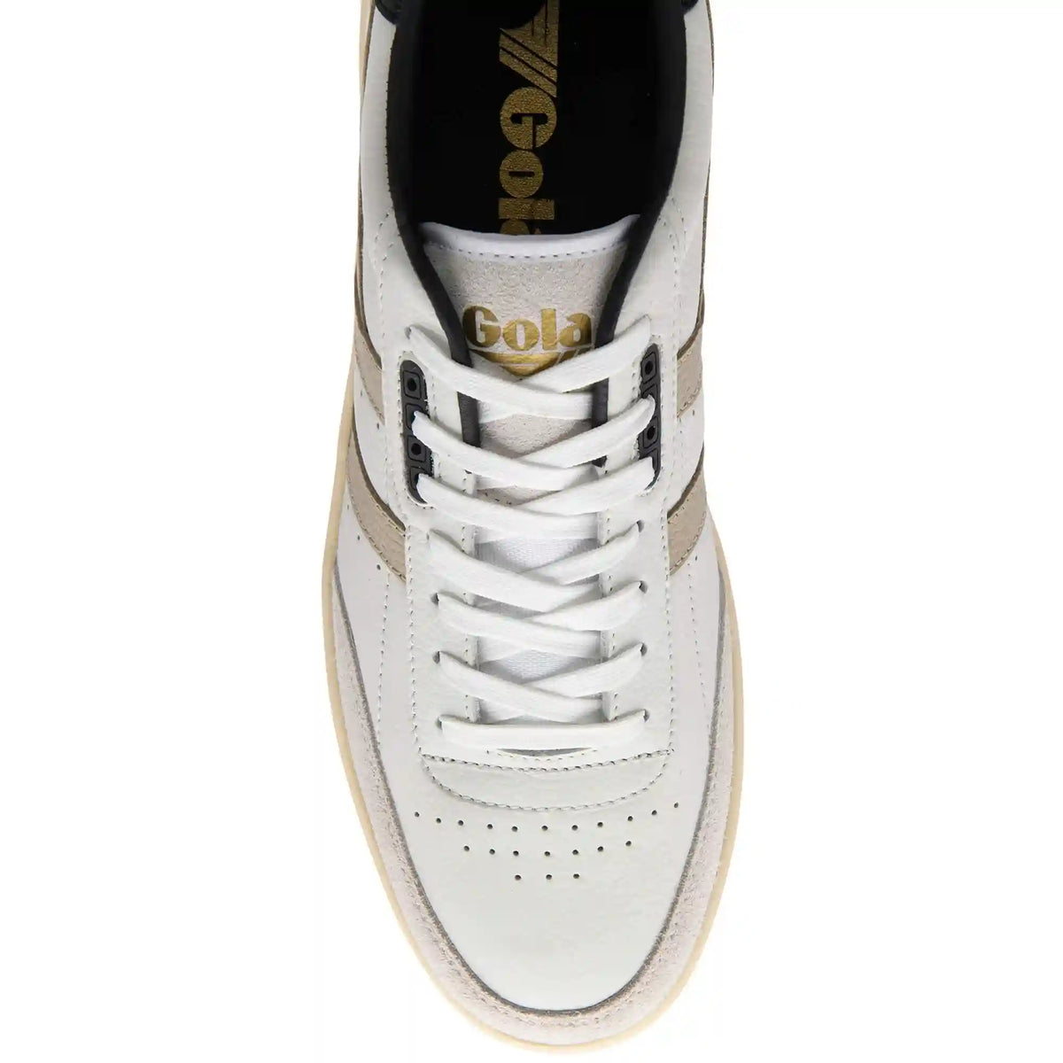 Gola Classics Men's Contact Leather Sneakers - White/Bone/Black