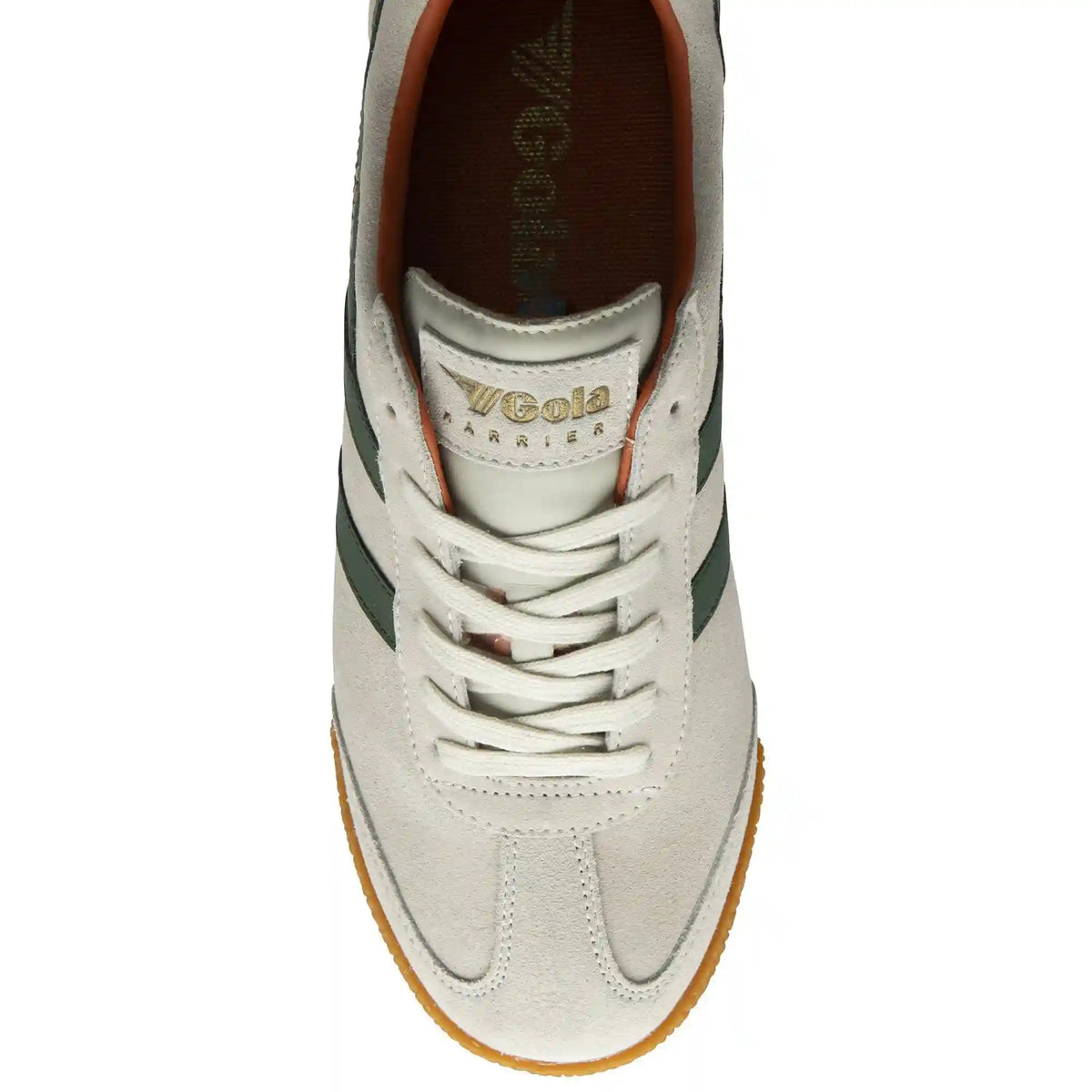 Gola Classics Men's Harrier Suede Sneakers - Off White/Evergreen/Moody Orange