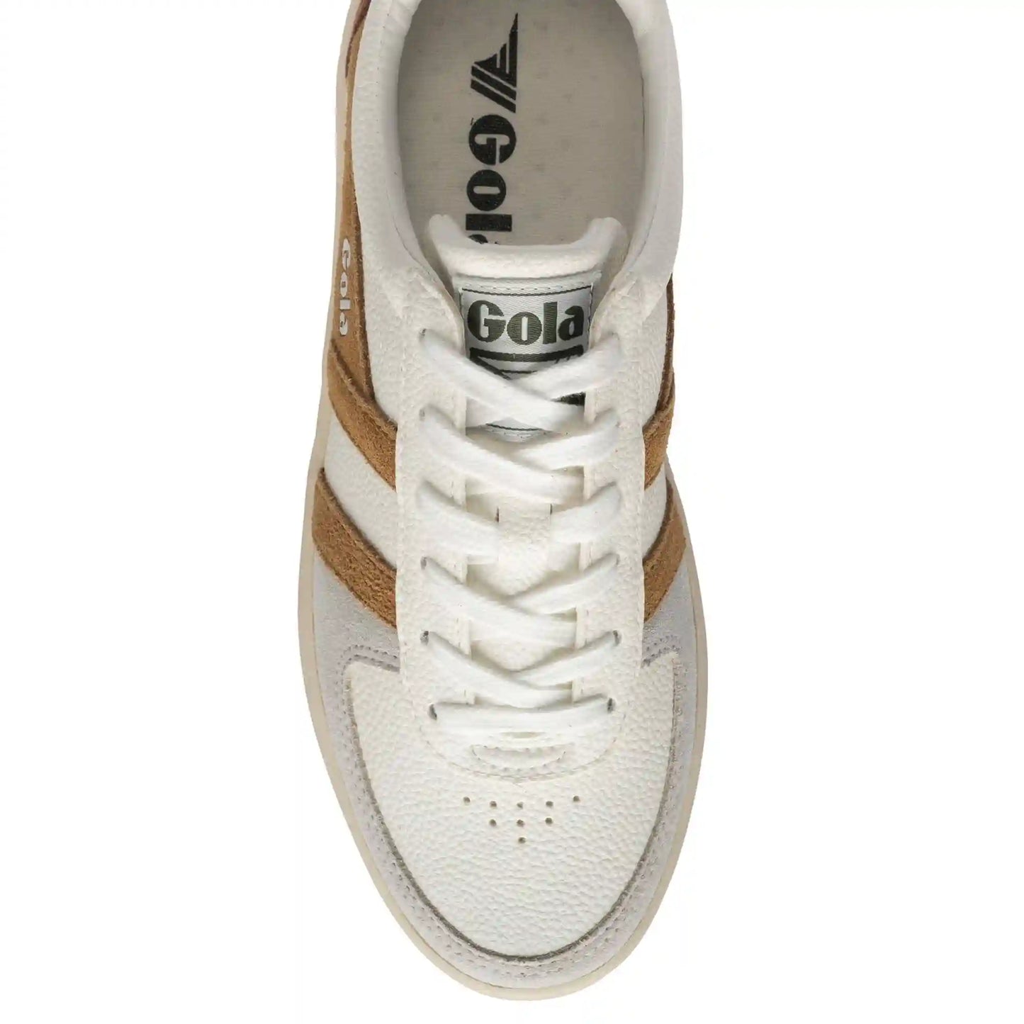 Gola Classics Women's Grandslam Trident Sneakers - White/Brown Sugar/Dark Khaki