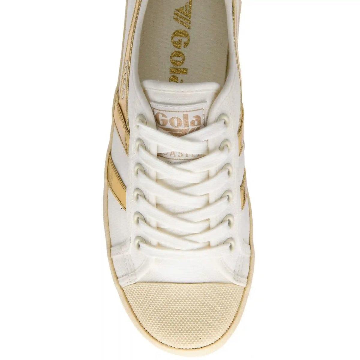 Vegan Gola Classics Women's Coaster - Off White/Gold