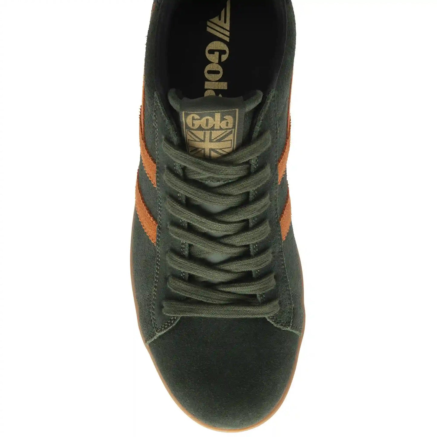 Gola Classics Men's Equipe II Suede Sneakers - Dark Khaki/Moody Orange/Black