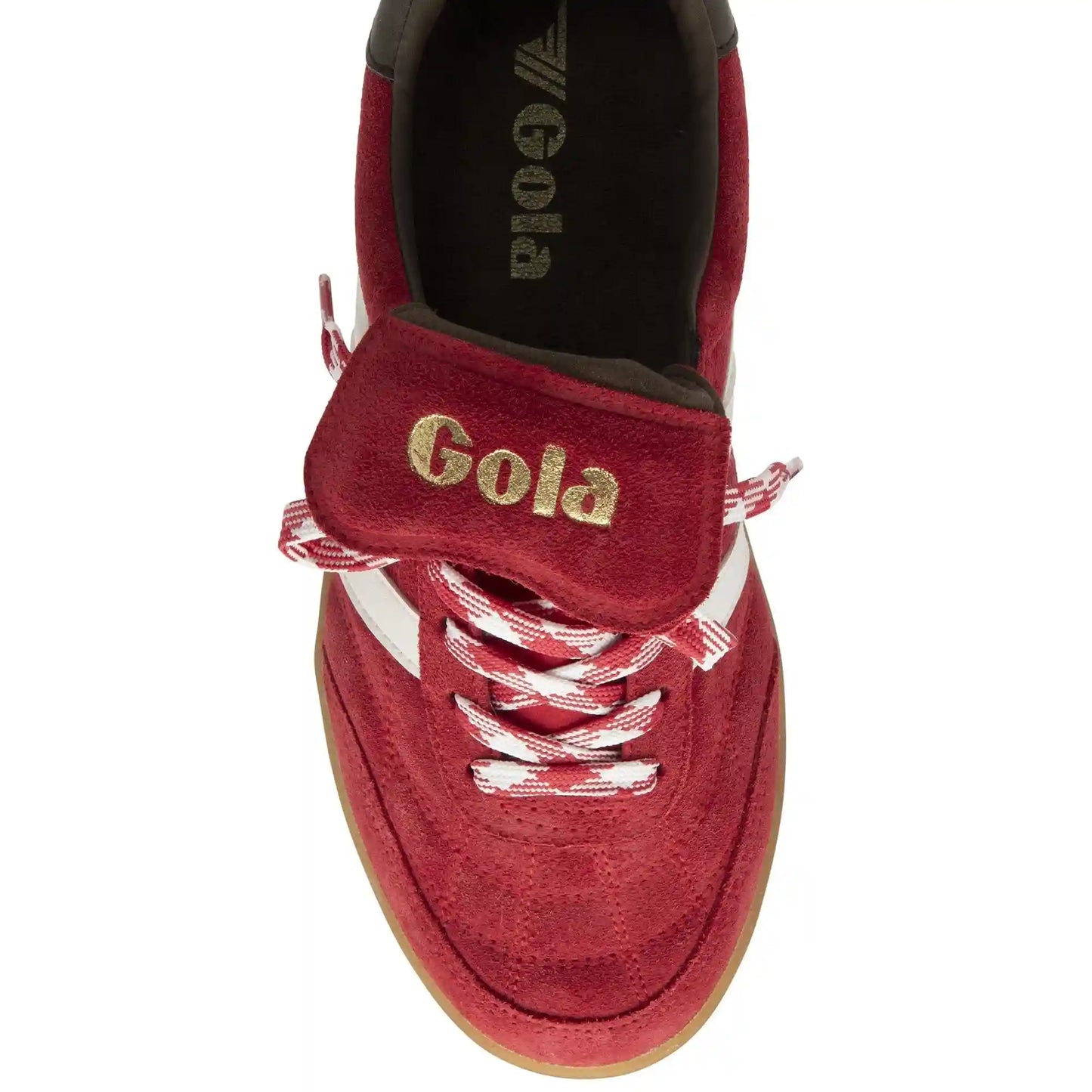 Gola Classics Women's Stadia '86 Sneakers - Red/Off White/Dark Brown/Gum