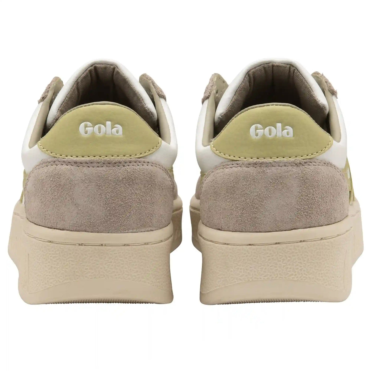 Gola Classics Women's Grandslam Pure Sneakers - White/Feather Grey/Lemon