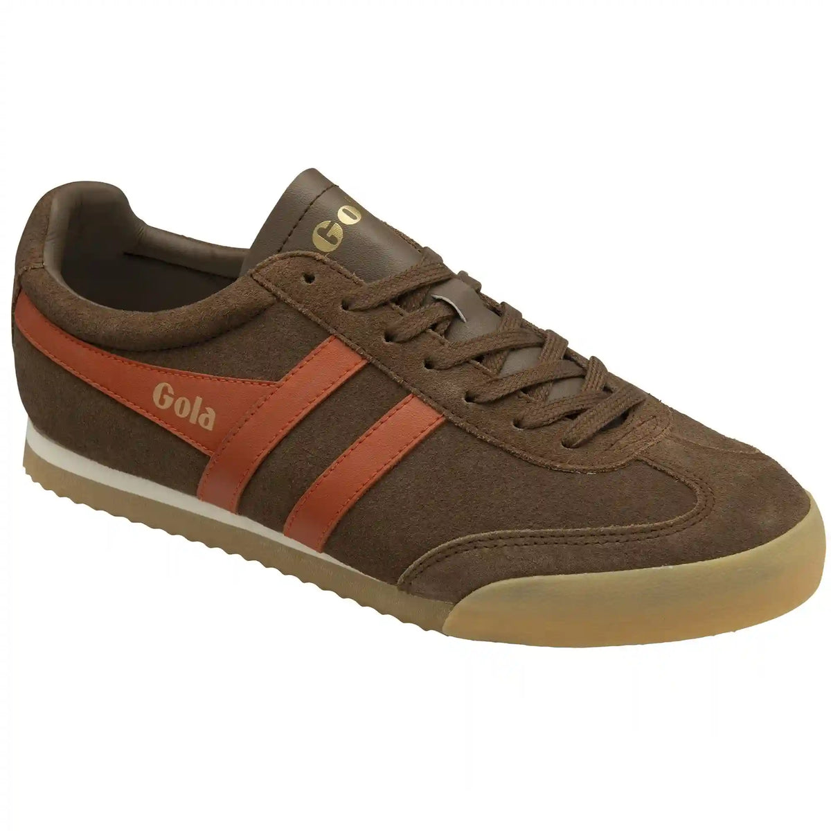Gola Classics Men's Apollo Sneakers - Otter/Moody Orange/Gum