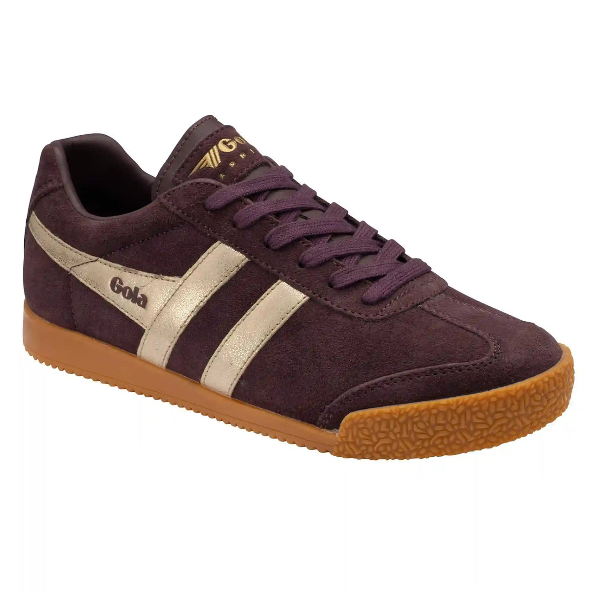 Gola Classics Women's Harrier Mirror Sneakers - Cocoa/Gold/Gum