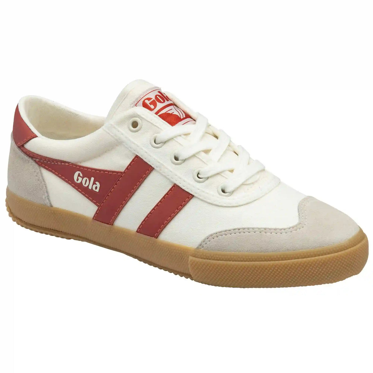 Gola Classics Women's Badminton Plimsoll Sneakers - Off White/Clay/Gum