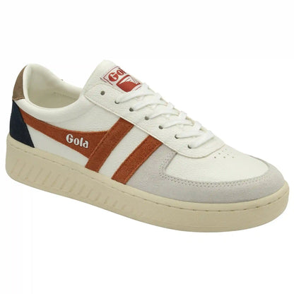 Gola Classics Men's Grandslam Trident Sneakers - White/Moody Orange/Tobacco