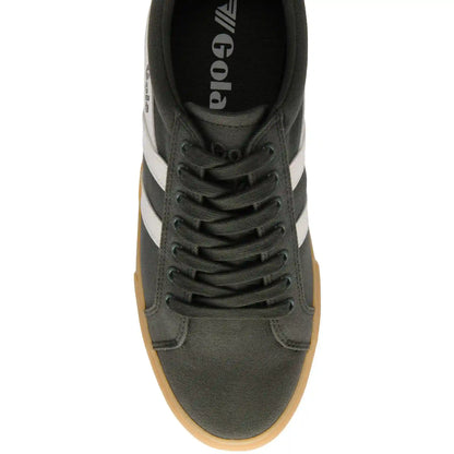 Vegan Gola Classics Men's Varsity Sneakers - Dark Khaki/Off White/Black/Gum