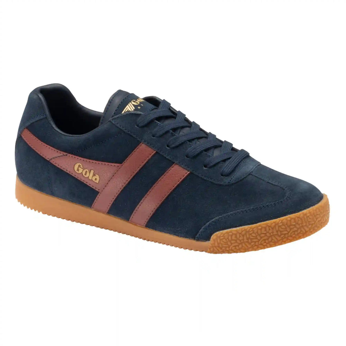 Gola Classics Men's Harrier Suede Sneakers - Navy/Red/Ochre