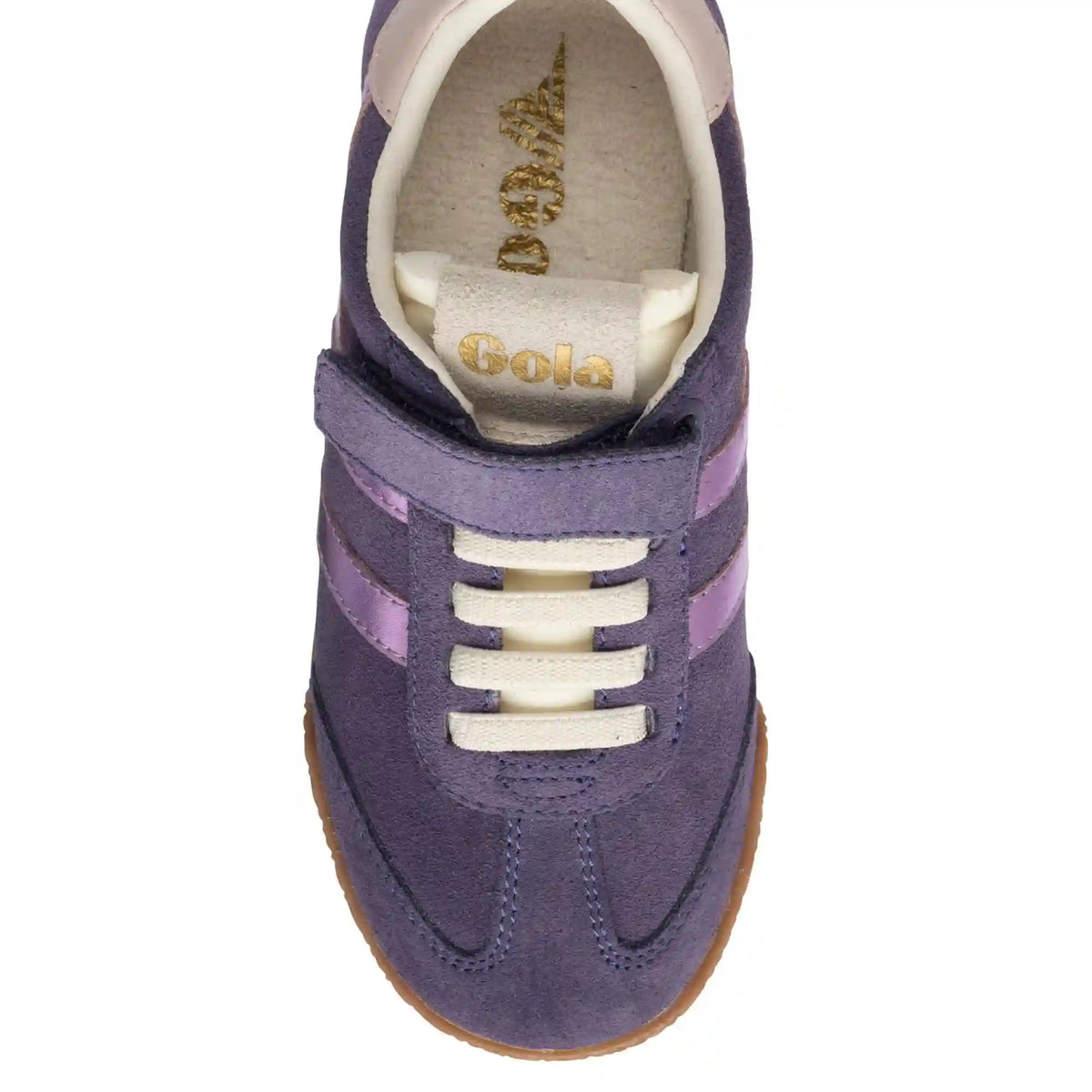 Gola Classics Kids' Elan Glitz Strap Sneakers - Plum/Lilac/Chalk Pink