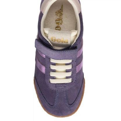 Gola Classics Kids' Elan Glitz Strap Sneakers - Plum/Lilac/Chalk Pink