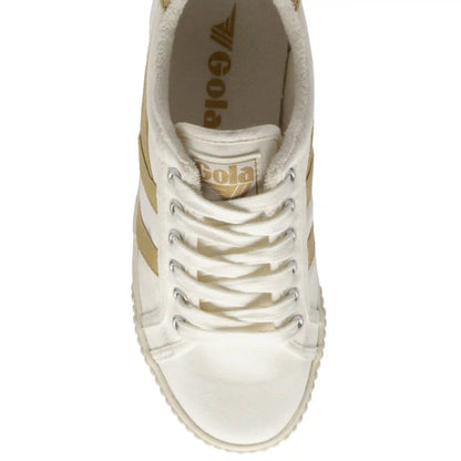 Gola Classics Women's Tennis Mark Cox Sneakers - Off White/Gold Pearl