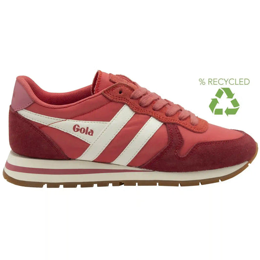 Gola Classics Women's Daytona Chute Sneakers - Coral/Deep Red/Off White