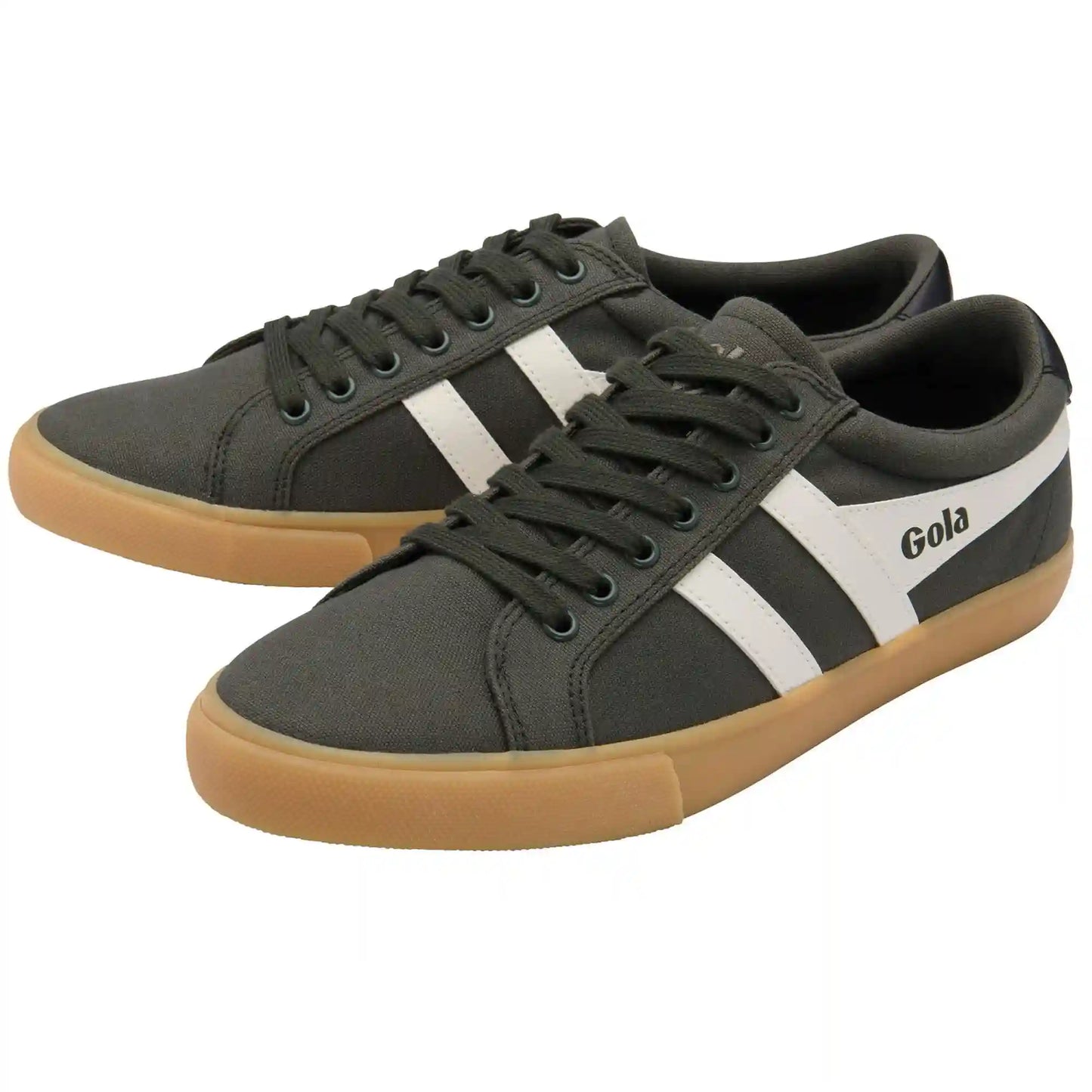 Vegan Gola Classics Men's Varsity Sneakers - Dark Khaki/Off White/Black/Gum