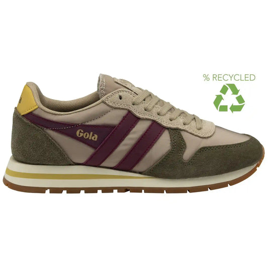 Gola Classics Women's Daytona Chute Sneakers - Bone/Khaki/Cerise