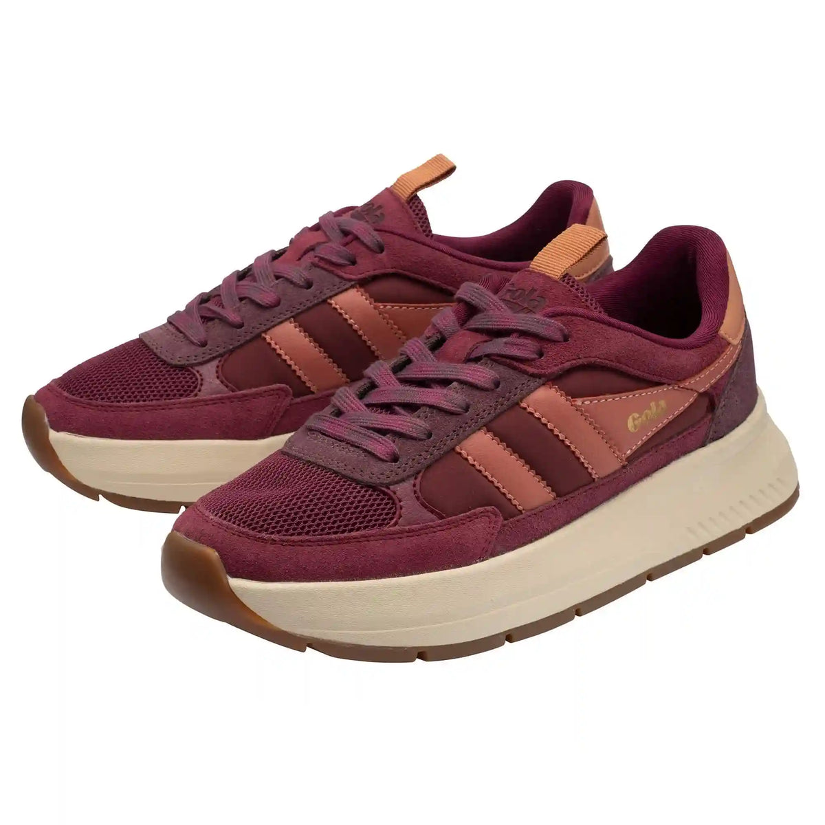 Gola Classics Women's Phoenix Sneakers - Cerise/Windsor Wine/Terracotta