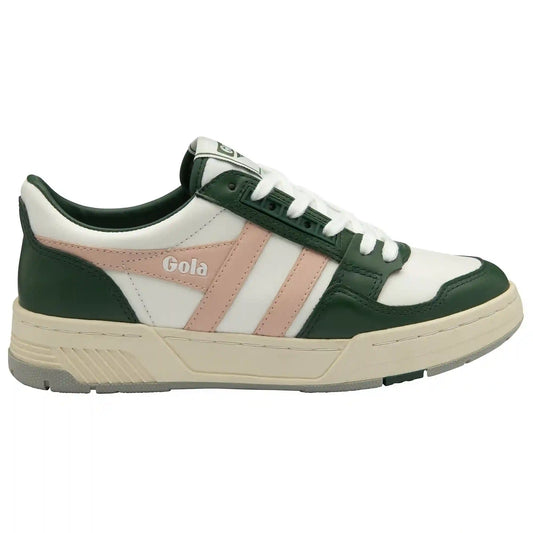 Gola Classics Women's Challenge Sneakers - White/Evergreen/Pearl Pink