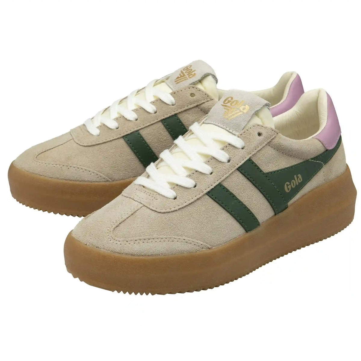 Gola Classics Women's Athena Sneakers - Bone/Evergreen/Candy/Gum
