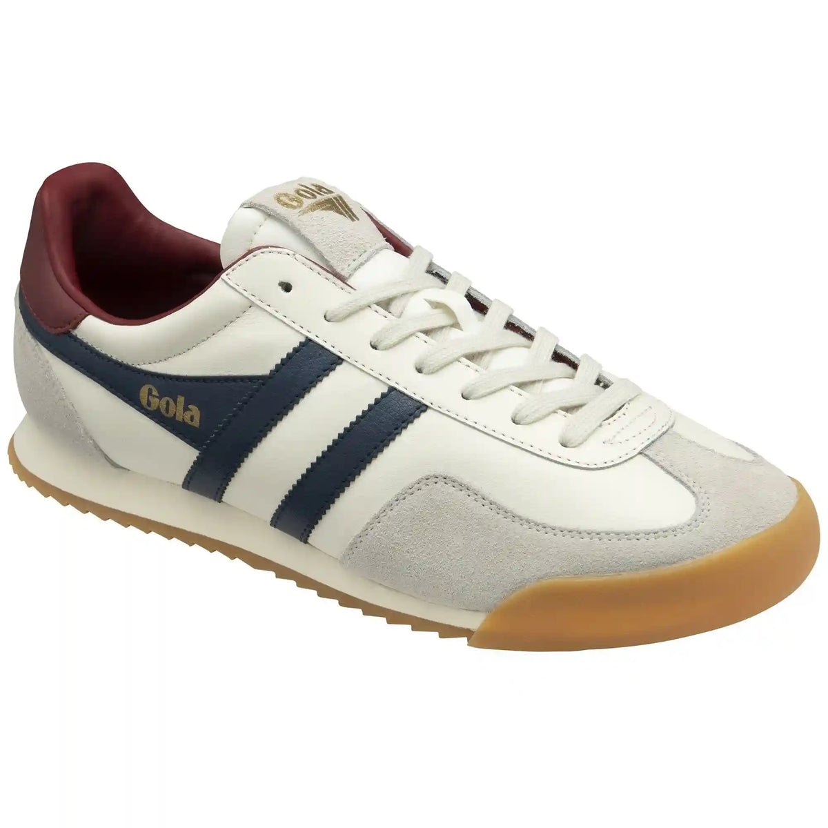 Gola Classics Men's Europa Leather Sneakers - Off White/Navy/Deep Red