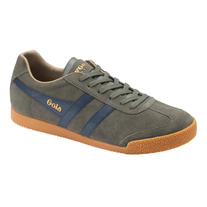 Gola Classics Men's Harrier Suede Sneakers - Conifer/Navy/Cappuccino