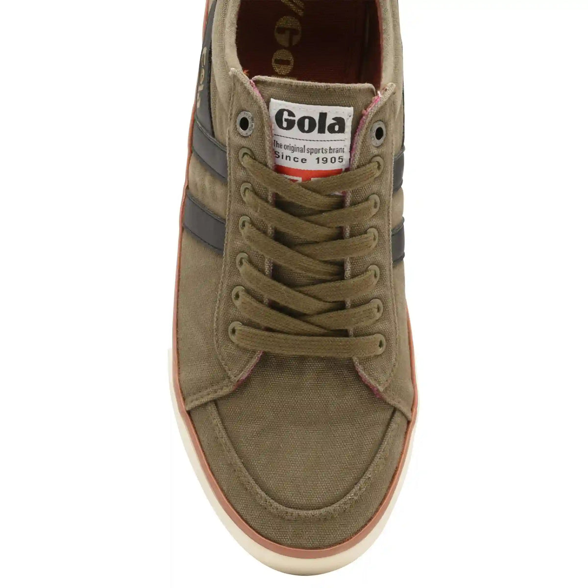 Vegan Gola Classics Men's Comet Plimsoll Trainer - Khaki/Black
