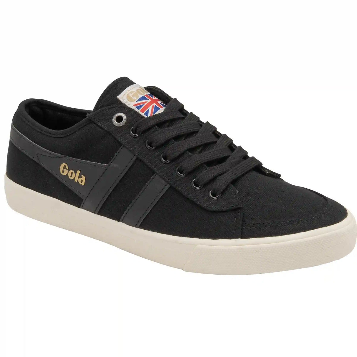 Vegan Gola Classics Men's Comet Plimsoll Sneakers - Black/Black/Off White