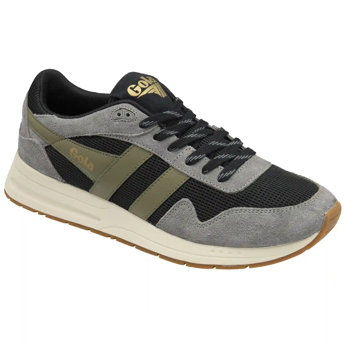 Gola Classics Men's Delta Sneakers - Black/Ash/Khaki