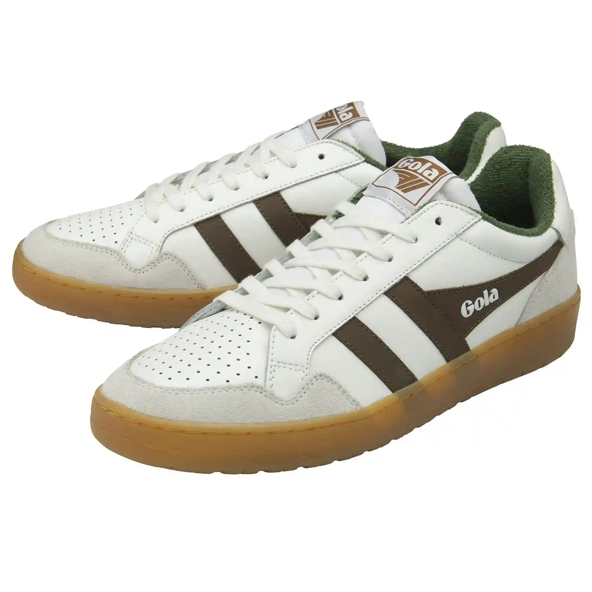 Gola Classics Men's Eagle '86 Sneakers - White/Otter/Evergreen/Gum